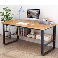 The most common simple office desk material is wood. Wood Modern Computer Desk Home Simple Compact Table Study Office Desk Workstation Converter Laptop De Office Table Design Desk Modern Design Home Office Setup