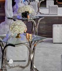 Chrome Glass Tables Event Furniture