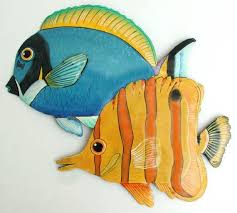 Fish Painted Metal Art
