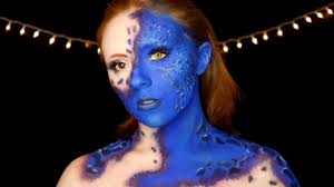 mystique body painting makeup tutorial