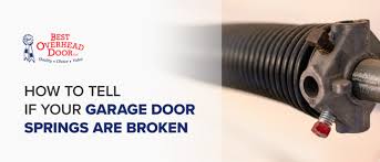 your garage door springs are broken