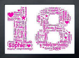 Our gifts for her range Buy Personalised Birthday Gifts 18th Birthday Gifts For Girls Keepsake Word Art Personalised Gift Print Any Age Unique Presents Gifts For Women Men Boys Him Her Son Daughter