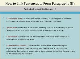 Logical order and sequence essay     