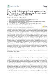 Pdf Study On Air Pollution And Control Investment From The