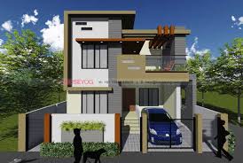 32x53 3 Bhk Duplex House Plan Front