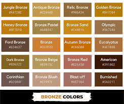20 Shades Of Bronze Color