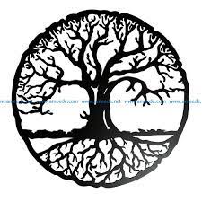 tree of life circle file cdr and dxf