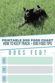 Dog Food Printable Reminder Chart Furry Friends Dog