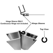 hinge sleeve for shower doors with