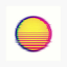 This cool display is free for personal usage. Vaporwave Aesthetic Sun Retro Glitch Sunset Art Print By Coitocg Redbubble