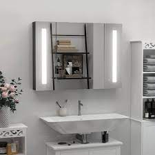 Kleankin Led Bathroom Mirror Cabinet