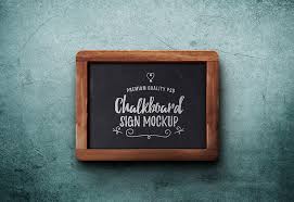 Free Chalkboard Wood Sign Mockup Psd
