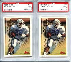 Check spelling or type a new query. Lot Detail 1994 Topps 445 Marshall Faulk Rc Rookie Card Lot Of 2 Both Graded Psa 9 Mint