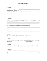 035 Free Rental Lease Agreement Form 385049 Template Ideas