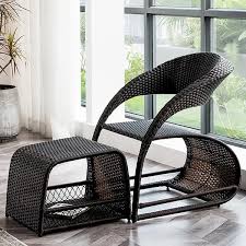 Outdoor Pe Rattan Recliner Chair With