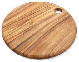 acacia wood round cutting board