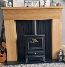 Oak Fireplace With Electric Fire In