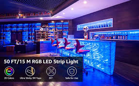 lepro 50ft rgb led strip lights with