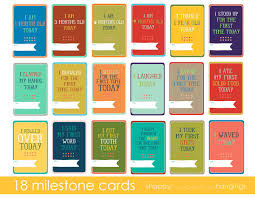 Babys First Year Milestone Cards Project Life Baby