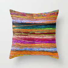 indian colors throw pillow by joke