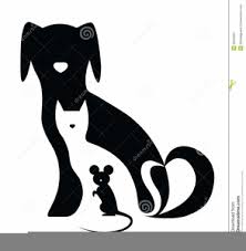 silhouette of dog and cat clipart