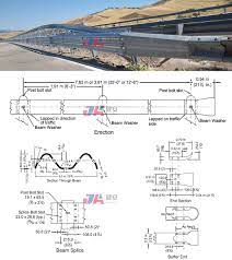 galvanized w beam highway guardrail