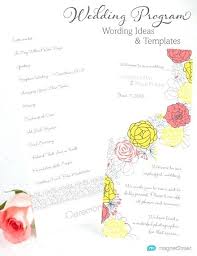 Wedding Program Wording Weddings Free Printable Tri Fold