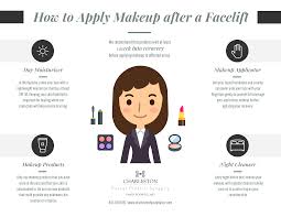 how to apply makeup after a facelift