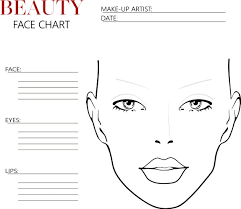 make up face charts vector images over