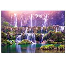 Landscape Art Painting Waterfall