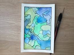 stained glass window watercolor