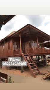 Siapa rumah kayu yang anda inginkan? Rumah Kayu Palembang Rumah Panggung Type 48 Rizki Rumah Kayu Palembang