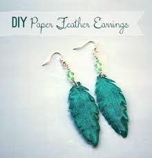 How to make your own diy leather feather earrings. Make Paper Feather Earrings