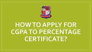 cgpa to percene certificate