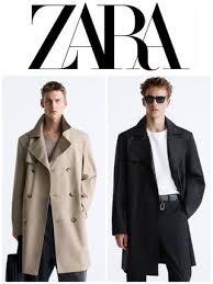 Zara Technical Double Ted Trench 2023 24fw Black L