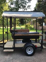 bbq pit smoker on trailer in