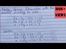 Gauss Elimination Method Example