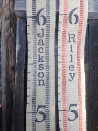 Personalized Jute Growth Chart For Kids 6 Foot Childs Height Chart Perfect For Your Rustic Decor