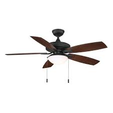 Why not install your indoor fan on your veranda? Hampton Bay Gazebo Iii 52 In Indoor Outdoor Natural Iron Ceiling Fan With Light Kit Yg836a Ni The Home Depot