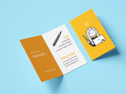 Folded Business Card For Graphic Designer By Hannah Bryce On