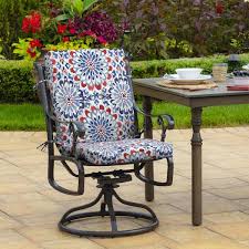 Mid Back Outdoor Dining Chair Cushion