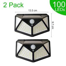 1 12pcs 100 Led Solar Power Wall Light