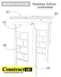 Freestanding Garden Arbor Plans Free