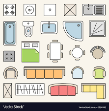 interior design floor plan objects