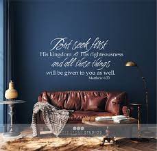 Wall Decal Verse Matthew 6 33
