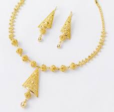 light weight gold necklace set designs