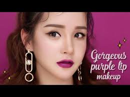 korean makeup gorgeous purple lip