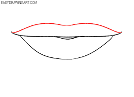 how to draw smiling lips easy drawing art