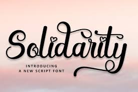 solidarity a new script font