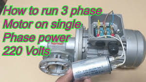 how to run three phase motor with